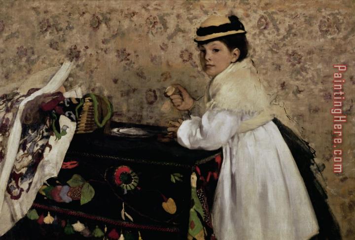 Edgar Degas Portrait of Hortense Valpincon as a Child